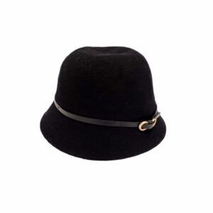 Bøttehatt med leatherlook lenke