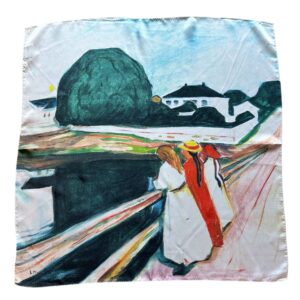 Edvard Munch silkeskjerf- 60cm x 60cm